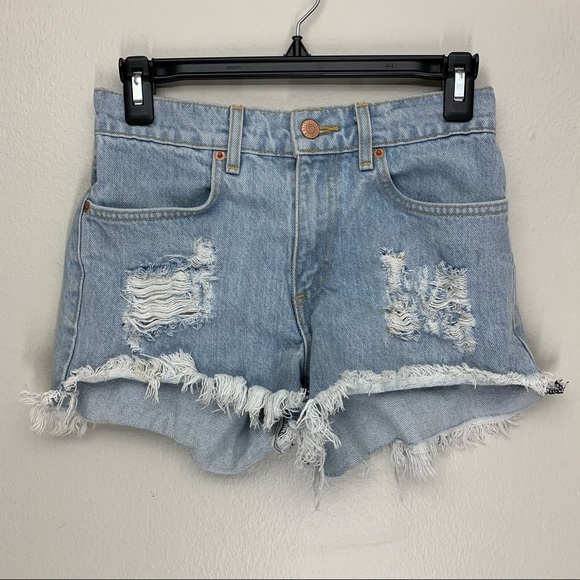 Brandy Melville Pants - Brandy Melville Distressed Denim Shorts